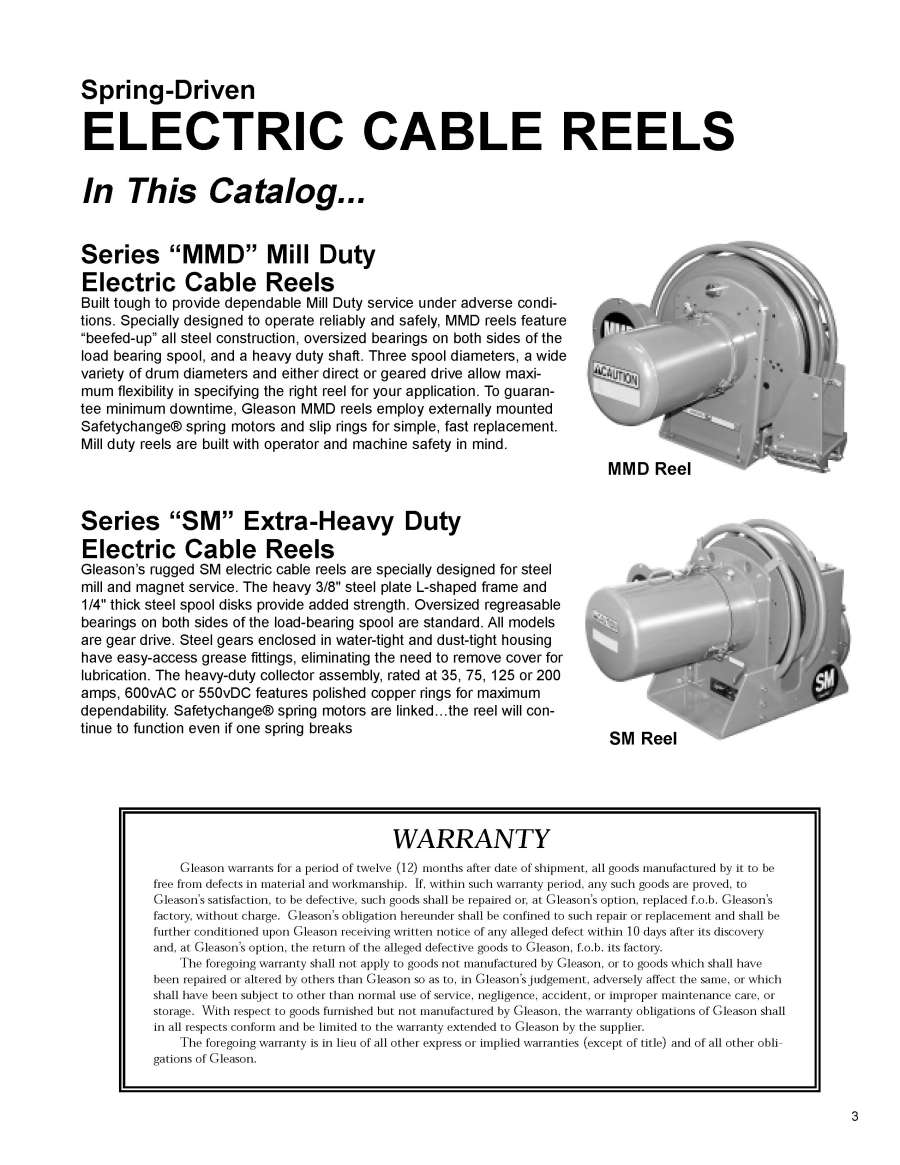 GleasonDirect.com: Cable Management: Engineered Products: Cable Reels